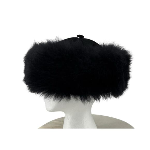 Leprechaun Sheepskin Company Shearling Hat Medium Black Ski Aspen main image 8